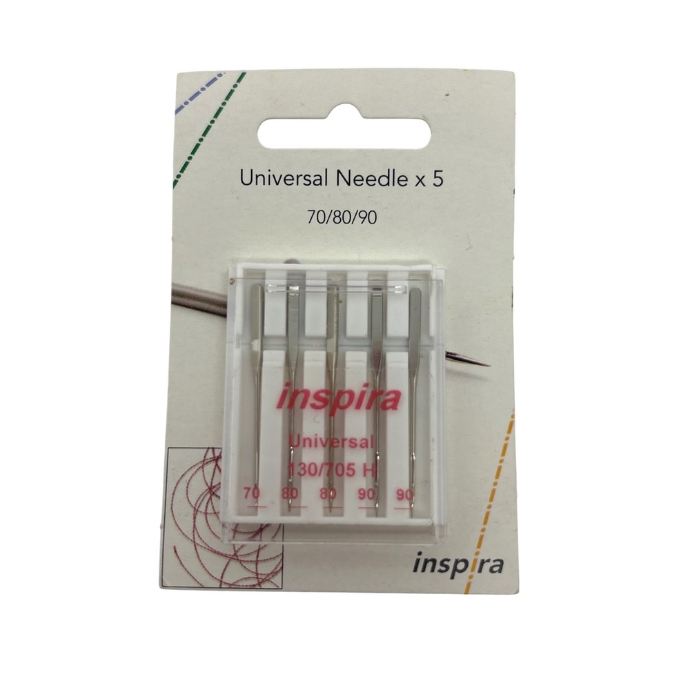 Inspira Universal Sewing Machine Needles 5 Pack Sizes 70/80/90 130/705